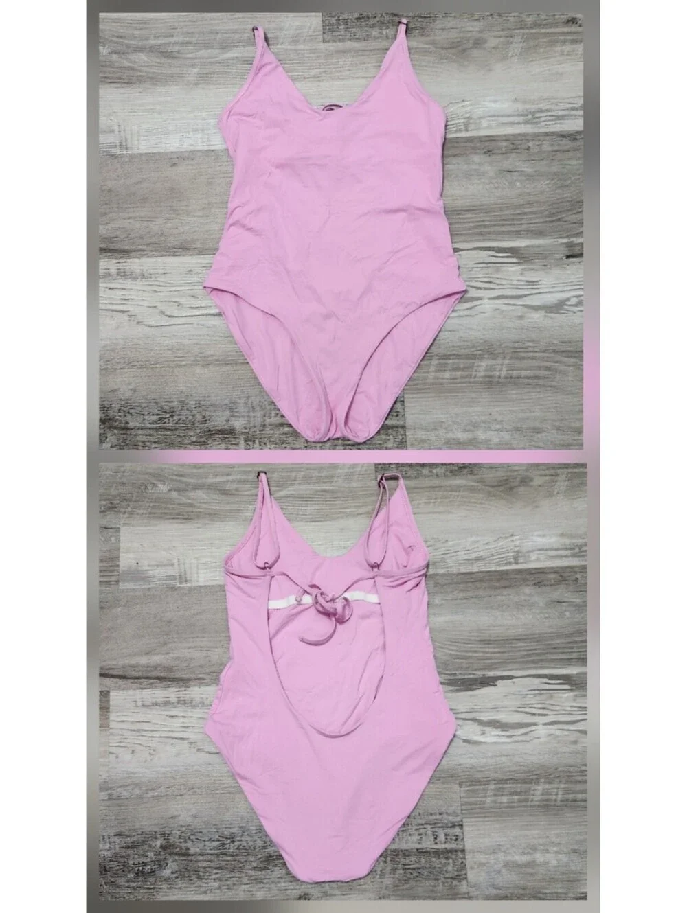 Becca Virtue Swimsuit Pink XS Please Read One Piece Open Back 2-4